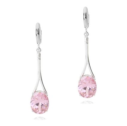 Picture of Dangel Earrings - Pink Zircon Crystal