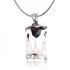 Picture of Square Shaped Crystal Pendant Necklace - White Zircon Crystal