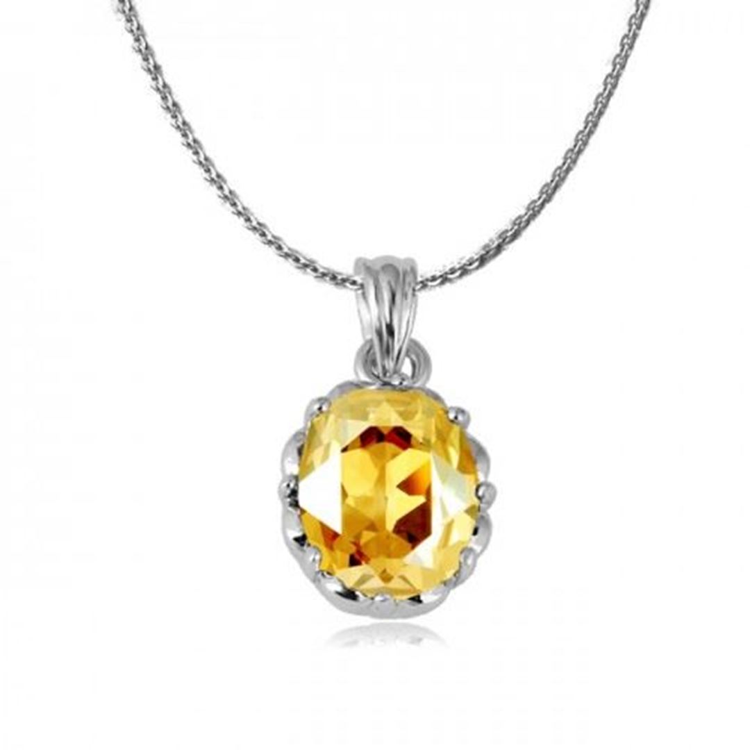 Picture of Zircon Crystal Pendant Necklace - Yellow Zircon Crystal