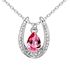 Picture of Lucky Horseshoe with Crystal Necklace - Rose Color Austrian Crystal